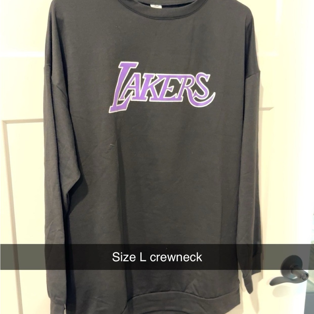 Lakers Black Crewneck Sweater
